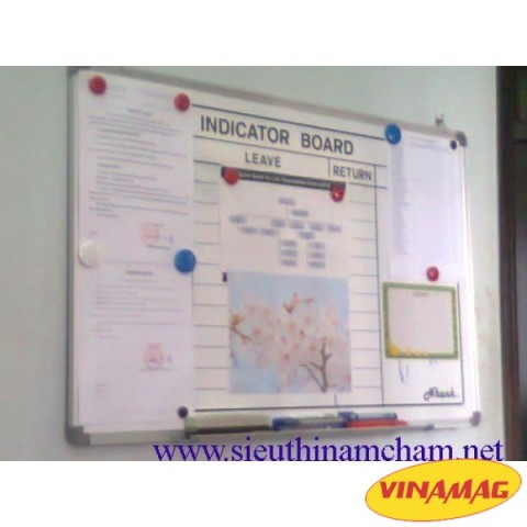 Bảng từ mặt trắng khung nhôm